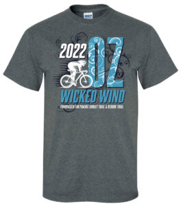 T-shirt design for the 2022 Oz Wicked Wind 100K