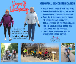 Women of Wednesday: memorial bench dedication for Wanda Groves and Janice Mowat