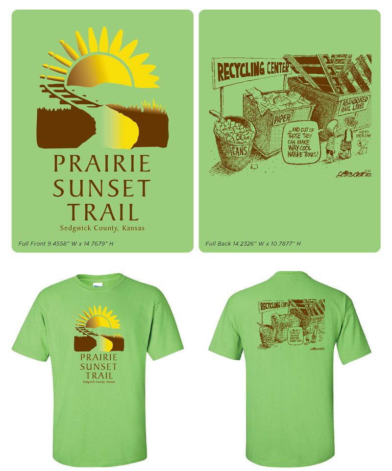 Adult Prairie Traveler supporter t-shirt design